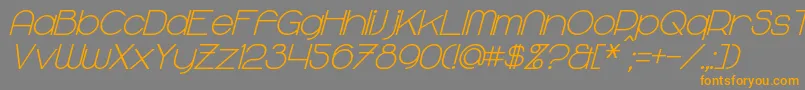 MajoramBoldItalic Font – Orange Fonts on Gray Background