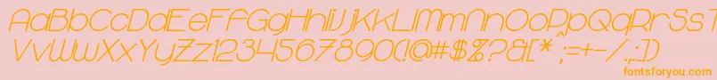 MajoramBoldItalic Font – Orange Fonts on Pink Background