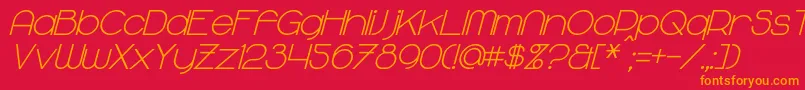 MajoramBoldItalic Font – Orange Fonts on Red Background