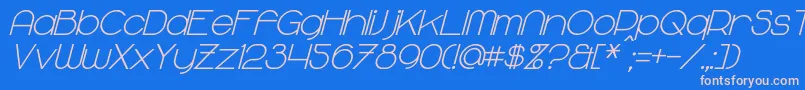 MajoramBoldItalic Font – Pink Fonts on Blue Background