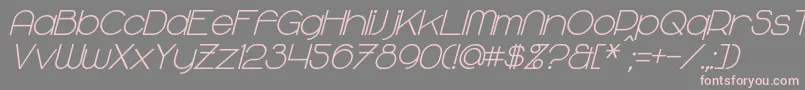 MajoramBoldItalic Font – Pink Fonts on Gray Background