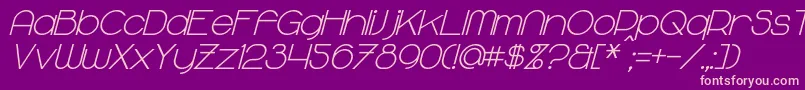 MajoramBoldItalic Font – Pink Fonts on Purple Background