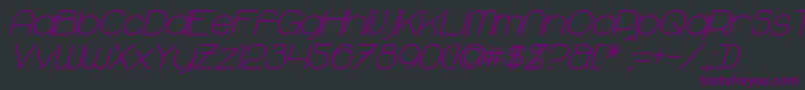 MajoramBoldItalic Font – Purple Fonts on Black Background
