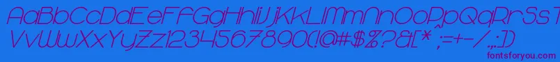 MajoramBoldItalic Font – Purple Fonts on Blue Background