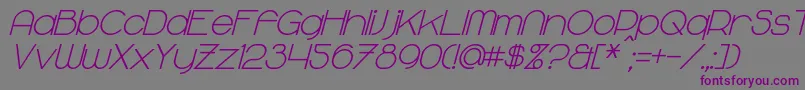 MajoramBoldItalic Font – Purple Fonts on Gray Background