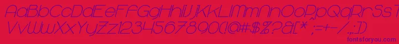 MajoramBoldItalic Font – Purple Fonts on Red Background