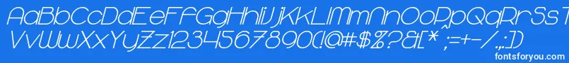 MajoramBoldItalic Font – White Fonts on Blue Background