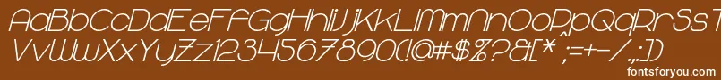 MajoramBoldItalic Font – White Fonts on Brown Background