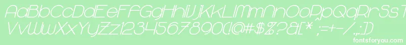 MajoramBoldItalic Font – White Fonts on Green Background