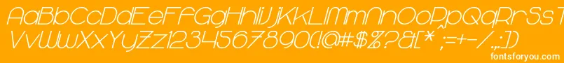 MajoramBoldItalic Font – White Fonts on Orange Background