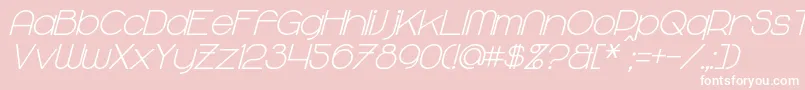 MajoramBoldItalic Font – White Fonts on Pink Background