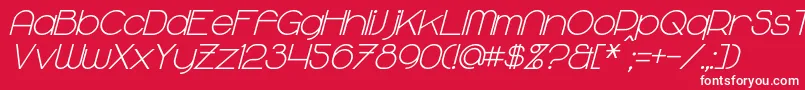 MajoramBoldItalic Font – White Fonts on Red Background