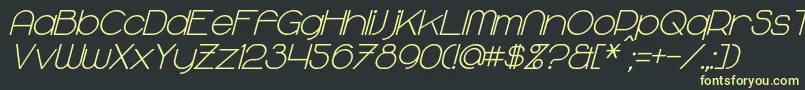 MajoramBoldItalic Font – Yellow Fonts on Black Background