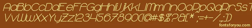 MajoramBoldItalic Font – Yellow Fonts on Brown Background