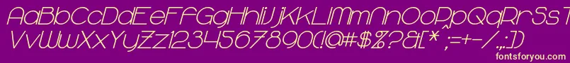 MajoramBoldItalic Font – Yellow Fonts on Purple Background