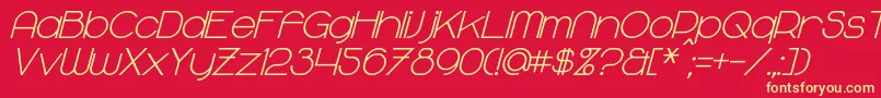 MajoramBoldItalic Font – Yellow Fonts on Red Background