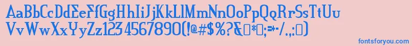 CreditriverRegular Font – Blue Fonts on Pink Background