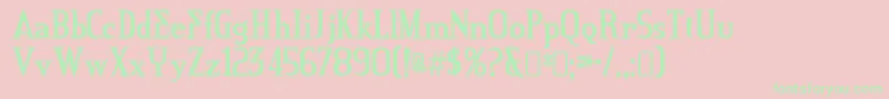 CreditriverRegular Font – Green Fonts on Pink Background