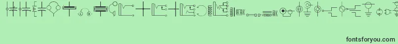 フォントElectronics – 緑の背景に黒い文字