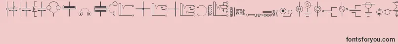 Electronics Font – Black Fonts on Pink Background