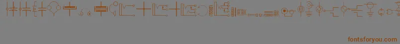 Electronics Font – Brown Fonts on Gray Background