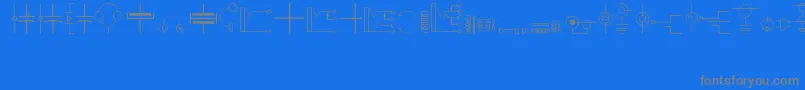Electronics Font – Gray Fonts on Blue Background
