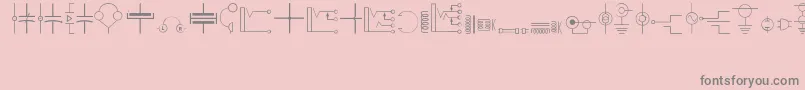 Electronics Font – Gray Fonts on Pink Background