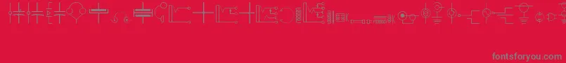 Electronics Font – Gray Fonts on Red Background