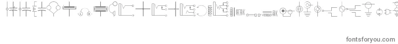 Fonte Electronics – fontes cinzas em um fundo branco