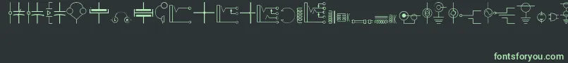 Шрифт Electronics – зелёные шрифты на чёрном фоне