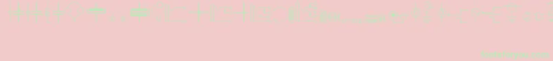 Electronics Font – Green Fonts on Pink Background