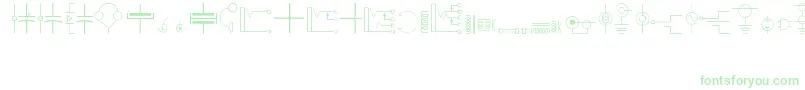 Electronics Font – Green Fonts on White Background