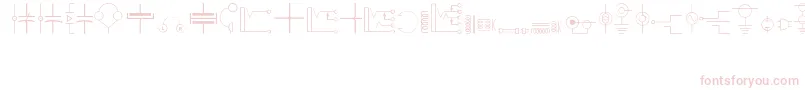 Electronics Font – Pink Fonts on White Background
