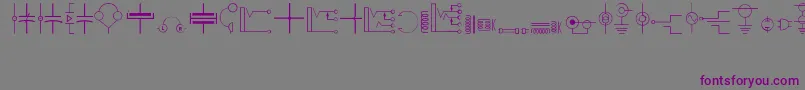 Electronics Font – Purple Fonts on Gray Background