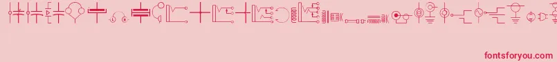 Electronics Font – Red Fonts on Pink Background