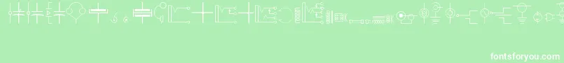 Electronics Font – White Fonts on Green Background