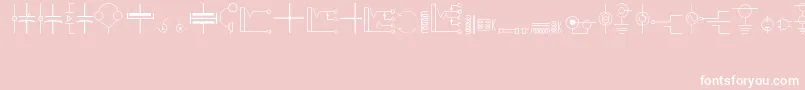 Electronics Font – White Fonts on Pink Background