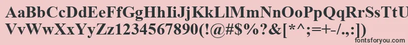TimesNewRomanРџРѕР»СѓР¶РёСЂРЅС‹Р№ Font – Black Fonts on Pink Background