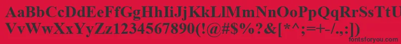 TimesNewRomanРџРѕР»СѓР¶РёСЂРЅС‹Р№ Font – Black Fonts on Red Background