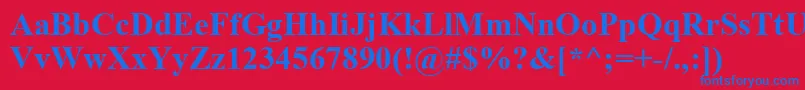 TimesNewRomanРџРѕР»СѓР¶РёСЂРЅС‹Р№ Font – Blue Fonts on Red Background