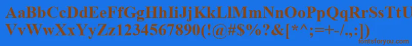 フォントTimesNewRomanРџРѕР»СѓР¶РёСЂРЅС‹Р№ – 茶色の文字が青い背景にあります。