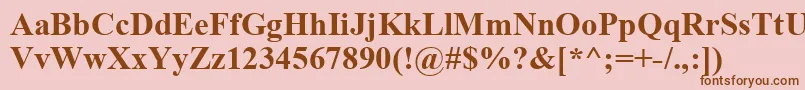TimesNewRomanРџРѕР»СѓР¶РёСЂРЅС‹Р№ Font – Brown Fonts on Pink Background
