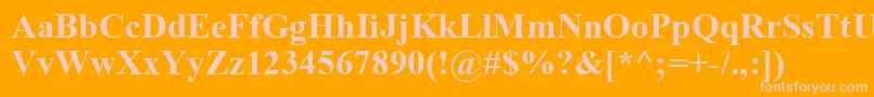 TimesNewRomanРџРѕР»СѓР¶РёСЂРЅС‹Р№ Font – Pink Fonts on Orange Background