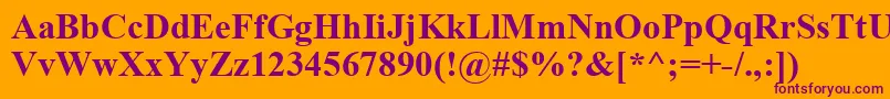 TimesNewRomanРџРѕР»СѓР¶РёСЂРЅС‹Р№ Font – Purple Fonts on Orange Background