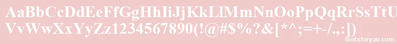 TimesNewRomanРџРѕР»СѓР¶РёСЂРЅС‹Р№ Font – White Fonts on Pink Background