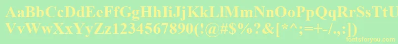 TimesNewRomanРџРѕР»СѓР¶РёСЂРЅС‹Р№ Font – Yellow Fonts on Green Background