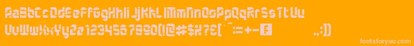 More about QuartermasterRegular Font QuartermasterRegular Font – Pink Fonts on Orange Background