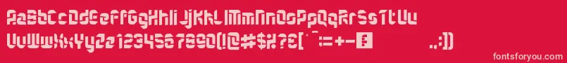 QuartermasterRegular Font – Pink Fonts on Red Background