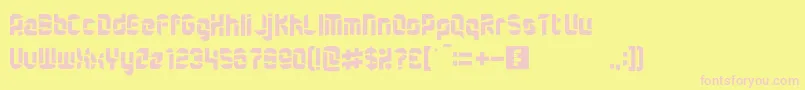 QuartermasterRegular Font – Pink Fonts on Yellow Background