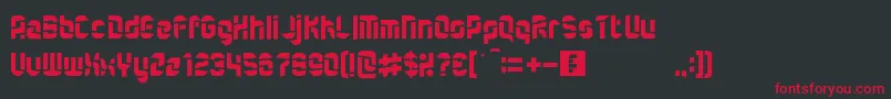 QuartermasterRegular Font – Red Fonts on Black Background